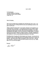 Brett Sheridan's Letter from a patient