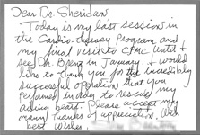 Brett Sheridan's Letter from a patient