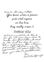 Brett Sheridan's Letter from a patient